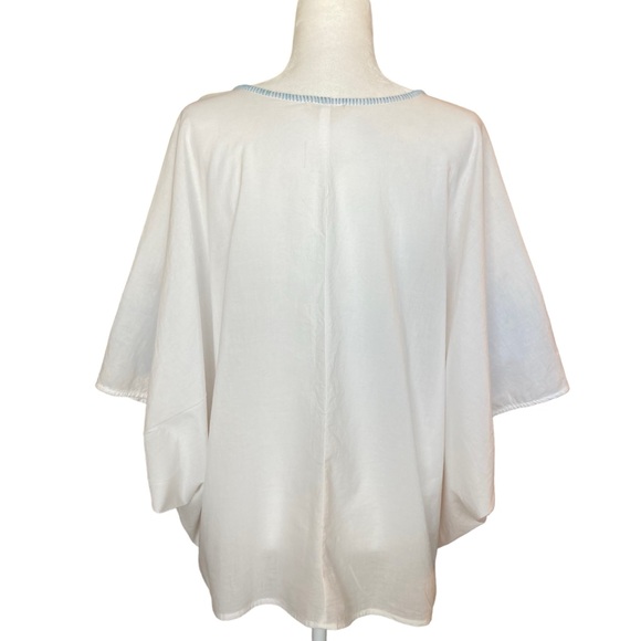 Cotton Bleu Women's embroidered top blouse tunic, Sz L - Picture 12 of 17